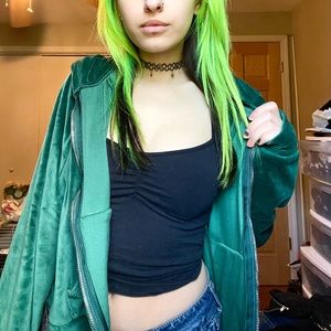 Victoria secret velour hoodie 💚